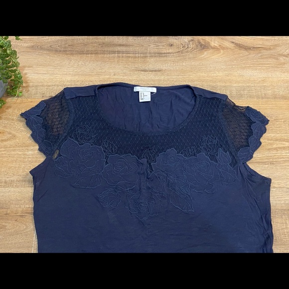 H&M blue shirt with lace - Picture 3 of 6